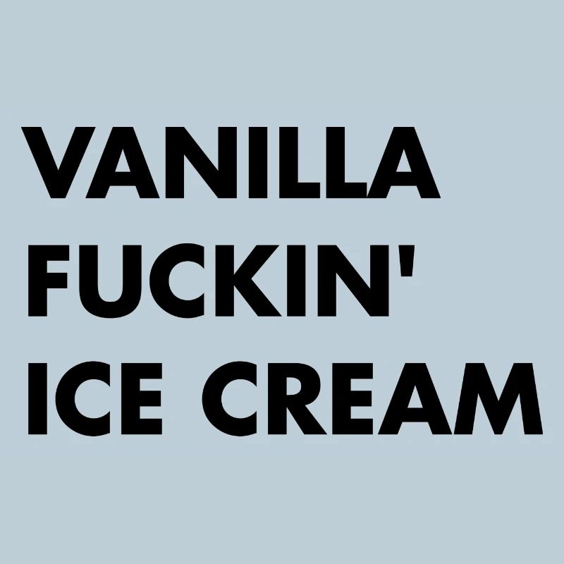 Glace vanille - lettrage noir