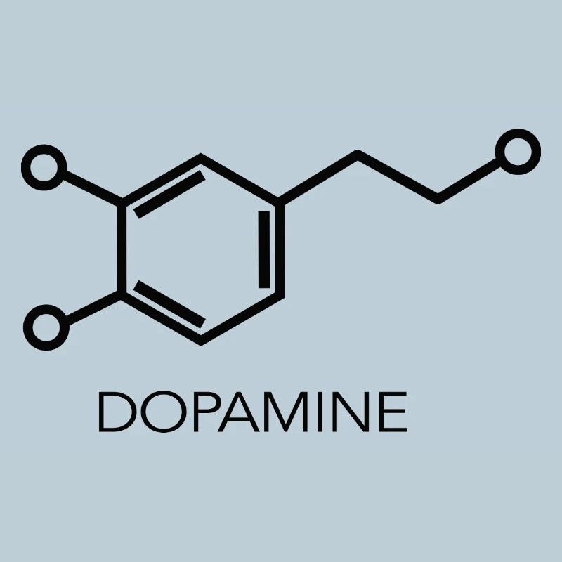 Dopamine Molecule Minimalist Science Design