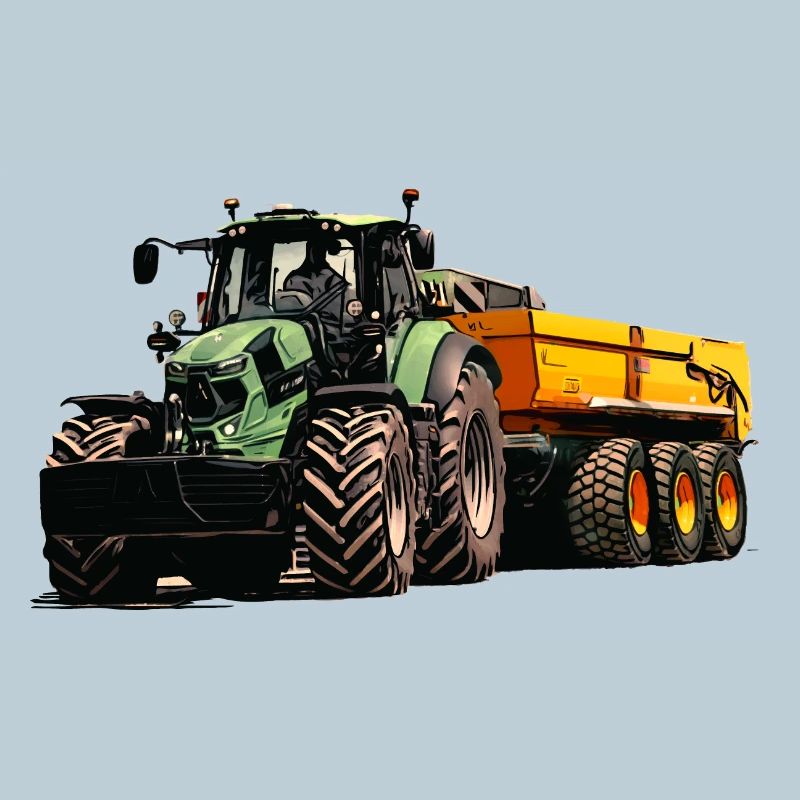 Deutz mit Anhänger Kipper