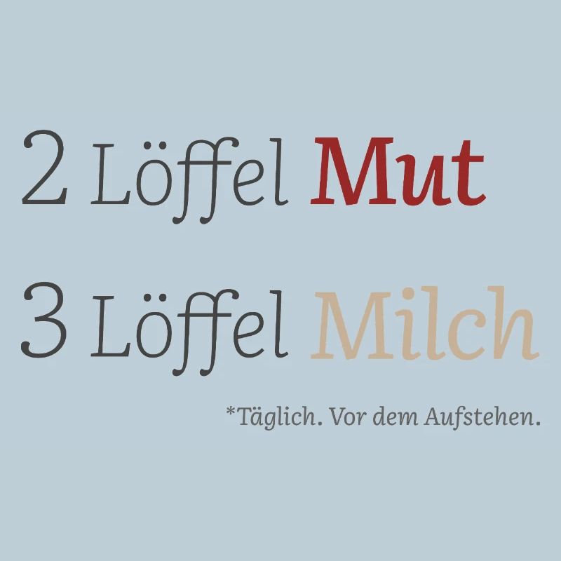 2 Löffel Mut 3 Löffel Milch – Mutmacherdesign