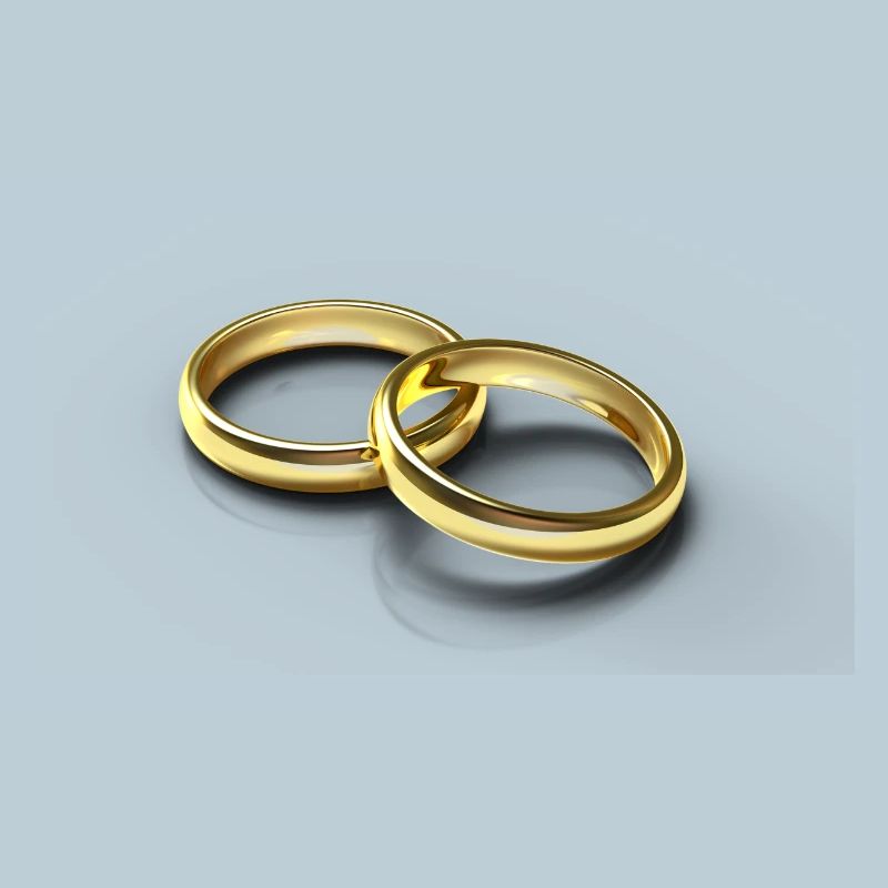 Goldene Ringe Hochzeitsthema