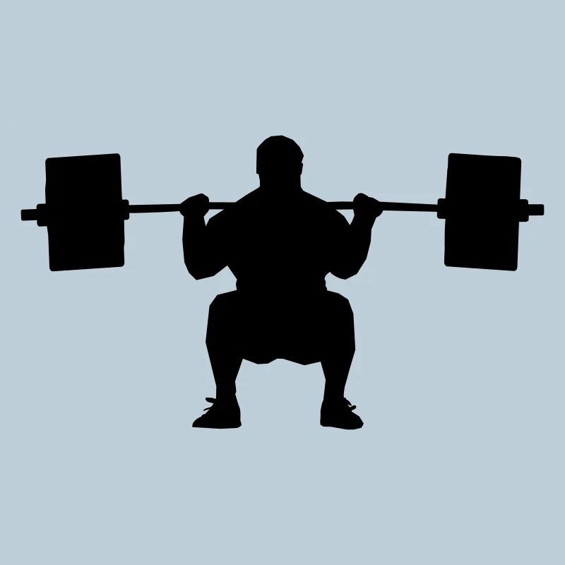 Weightlifter shadow figure