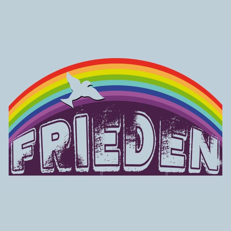 PEACE LETTERING with rainbow
