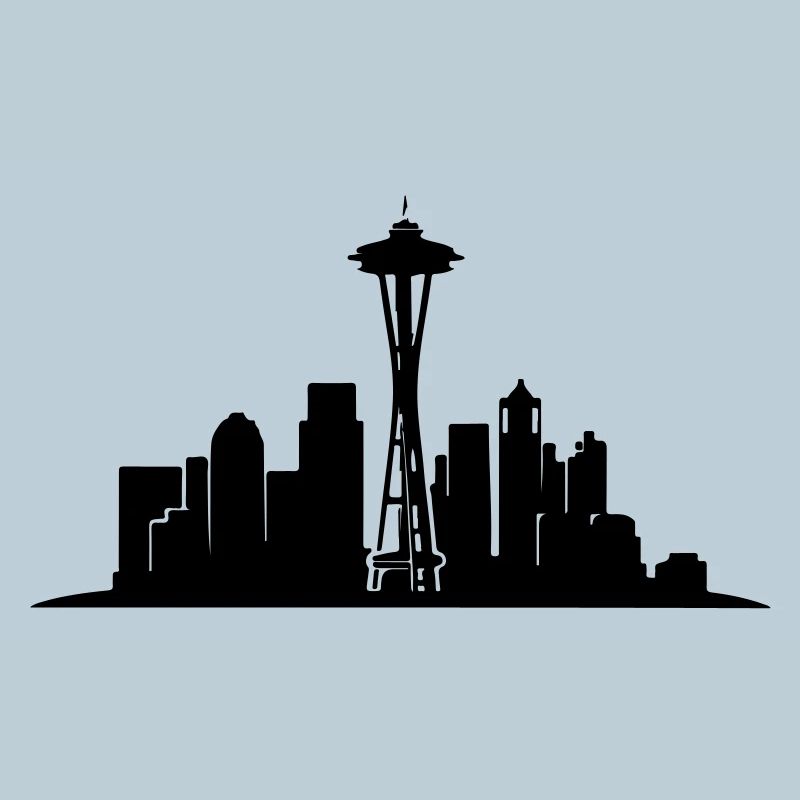 Seattle Skyline Silhouette