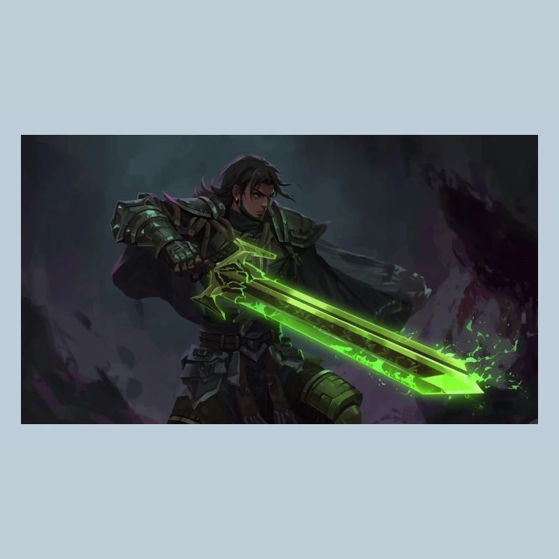 Guerrier au sabre laser vert