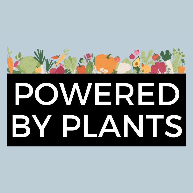 Powered by Plants Tee Design Veggie