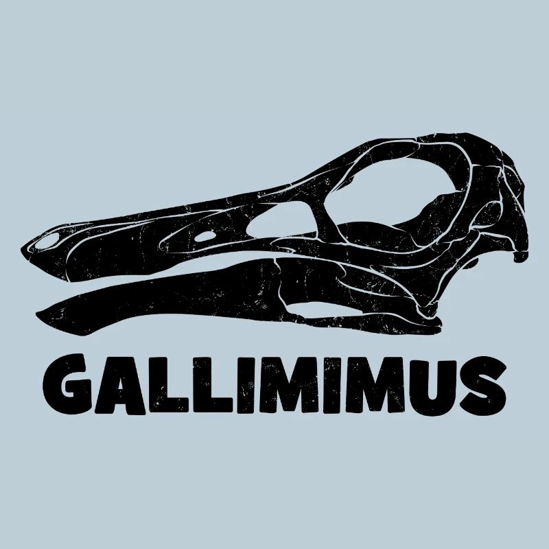 Fossile de crâne de Gallimimus