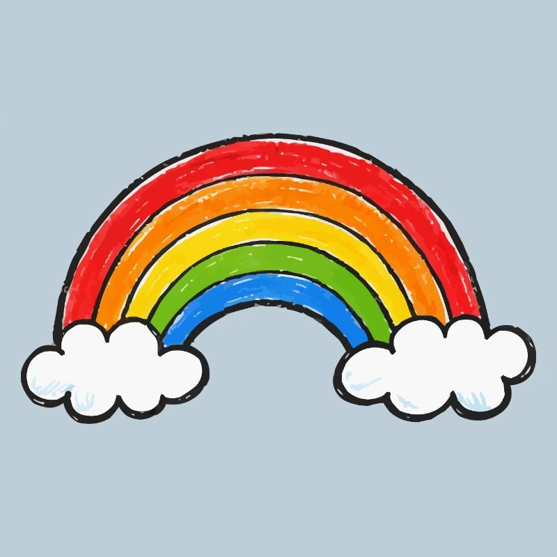 Handgezeichneter Regenbogen
