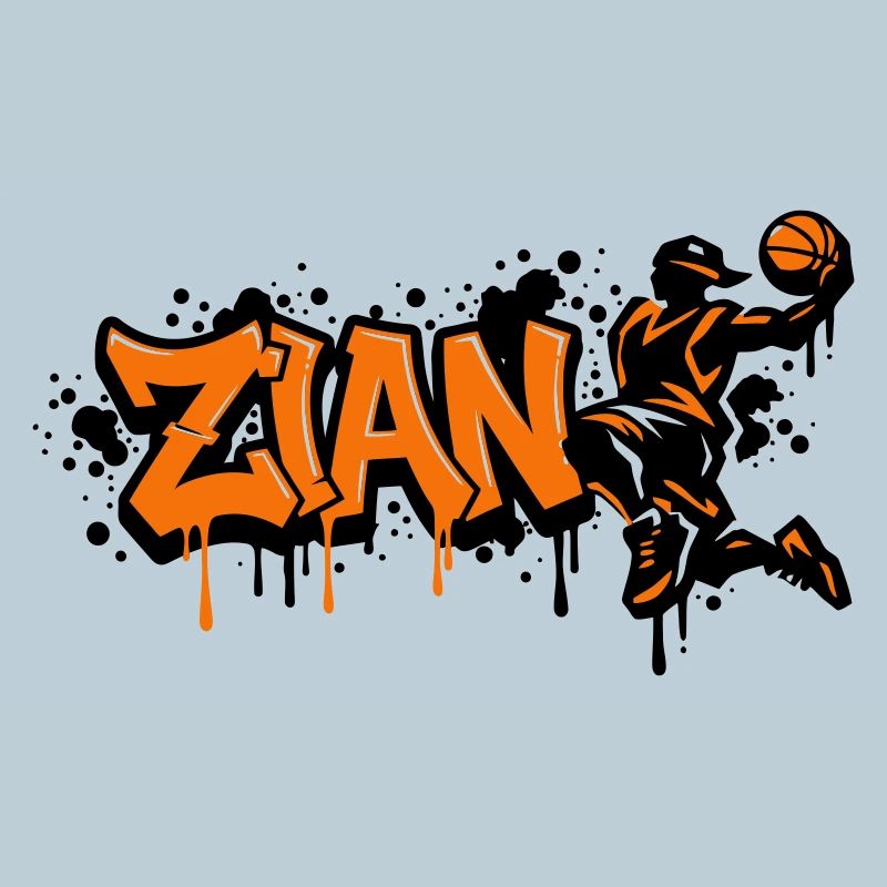 Zian Graffiti Dunk Orange