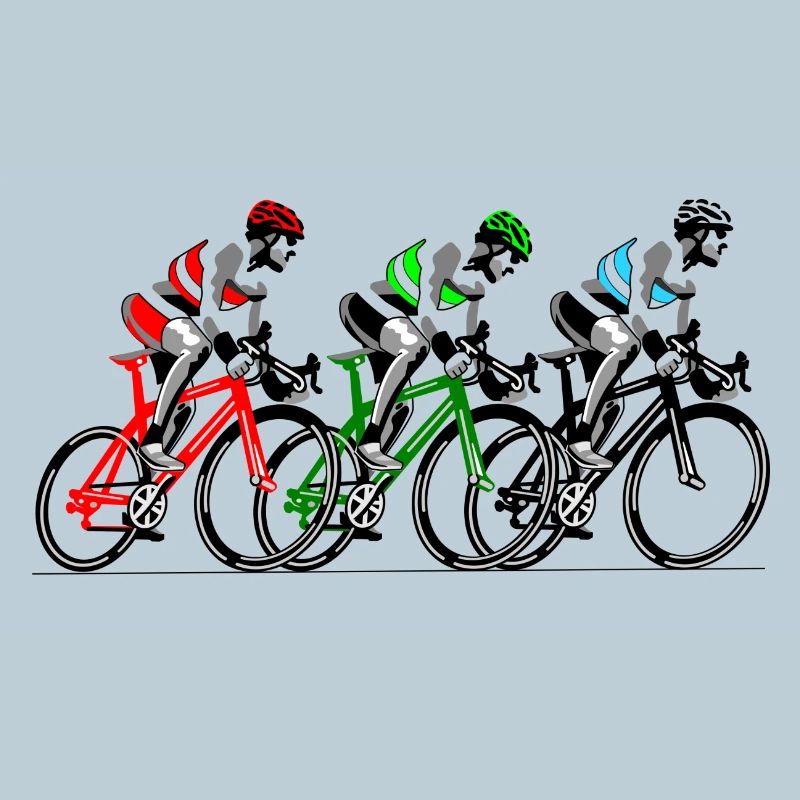 Drei Radfahrer unterwegs