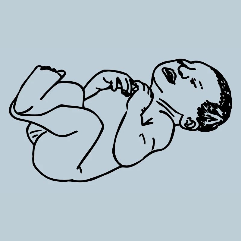Newborn Baby Transparent Shadow Illustration