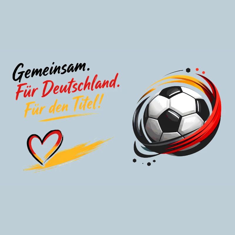 Gemeinsam Fußball Herzdesign