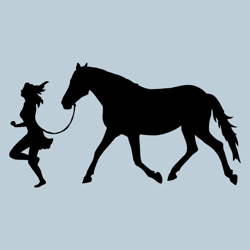 Frau mit Pferd