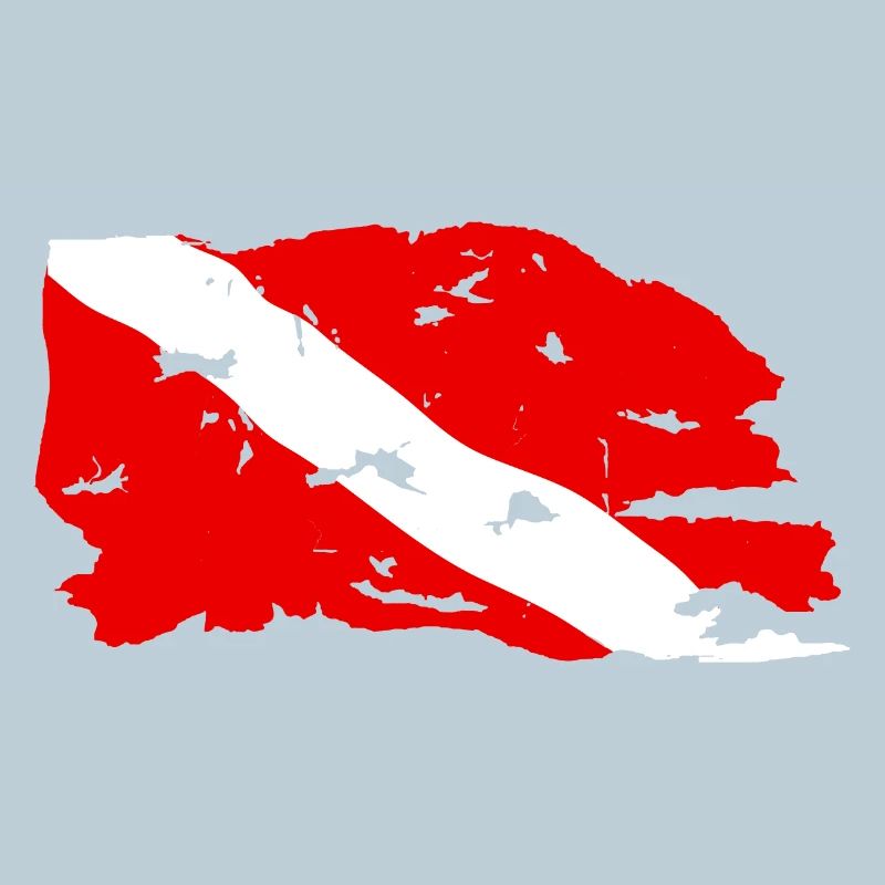 Flag Worn Diving