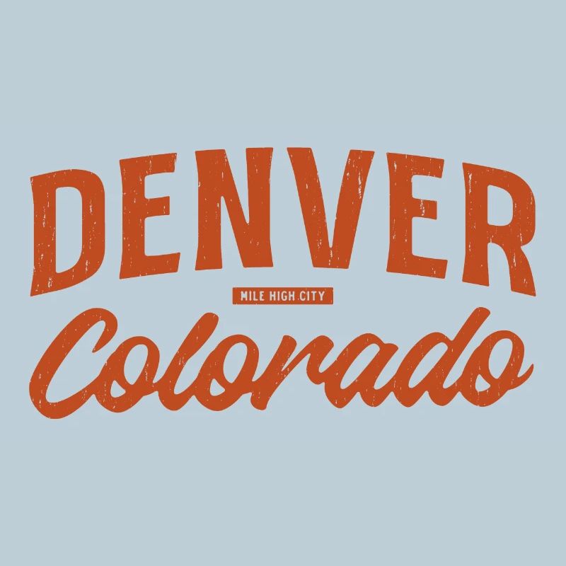 Logo rétro Script de Denver, Colorado