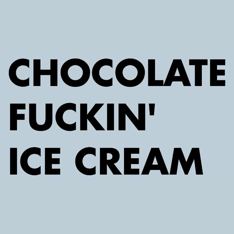 Schoko Eis - schwarzer Schriftzug
