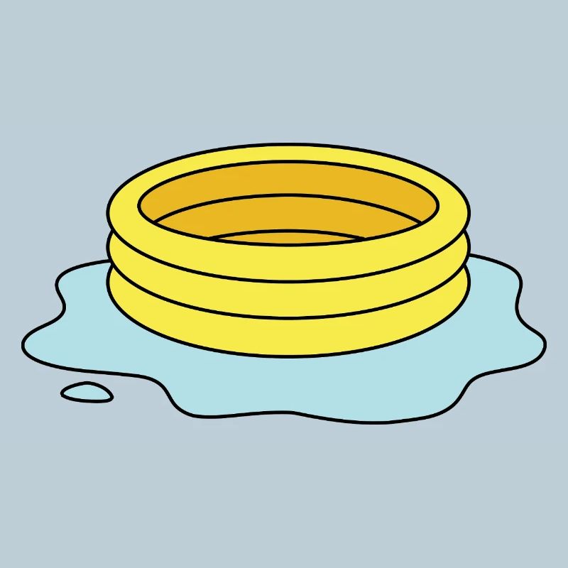 Planschbecken mit Pfütze / Leaky Paddling Pool