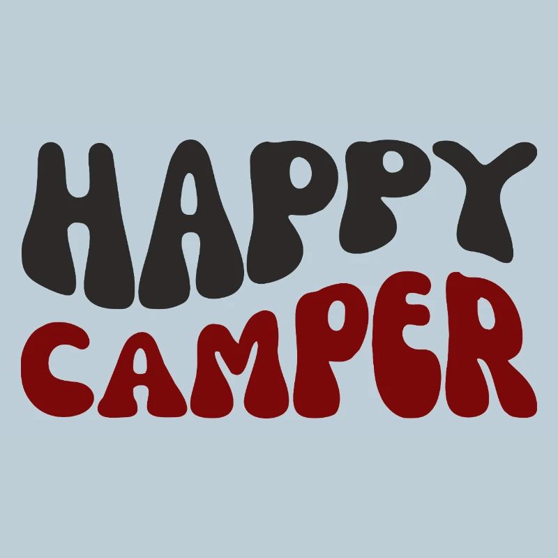 Fröhlicher Camper Druck