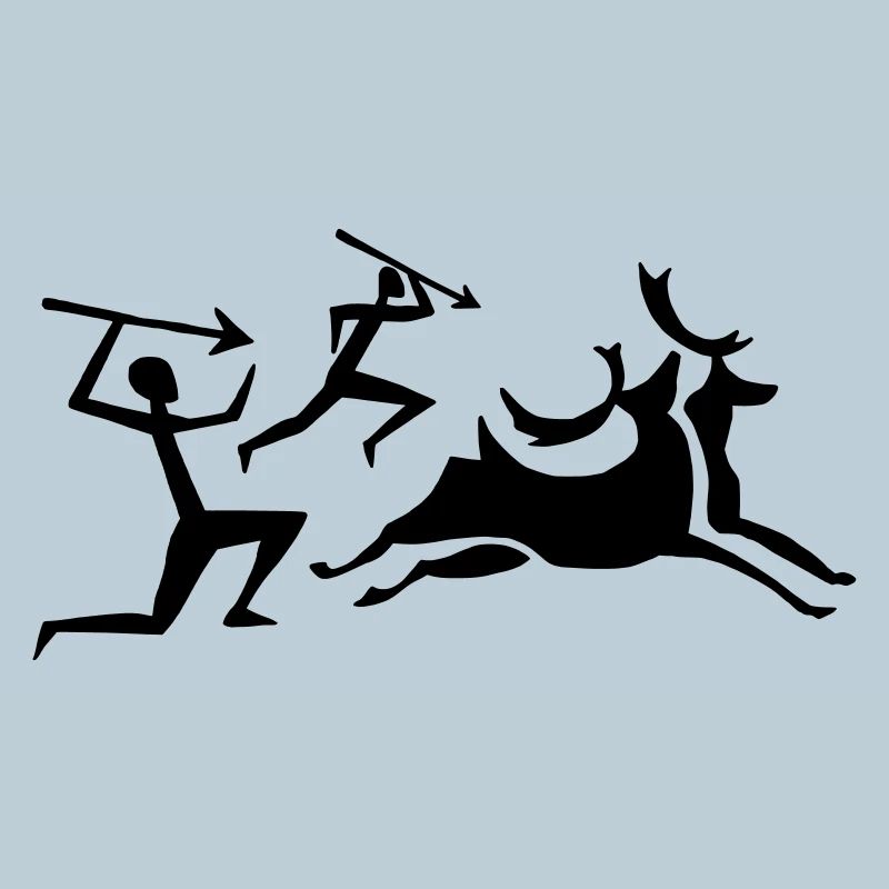 Cave painting hunter