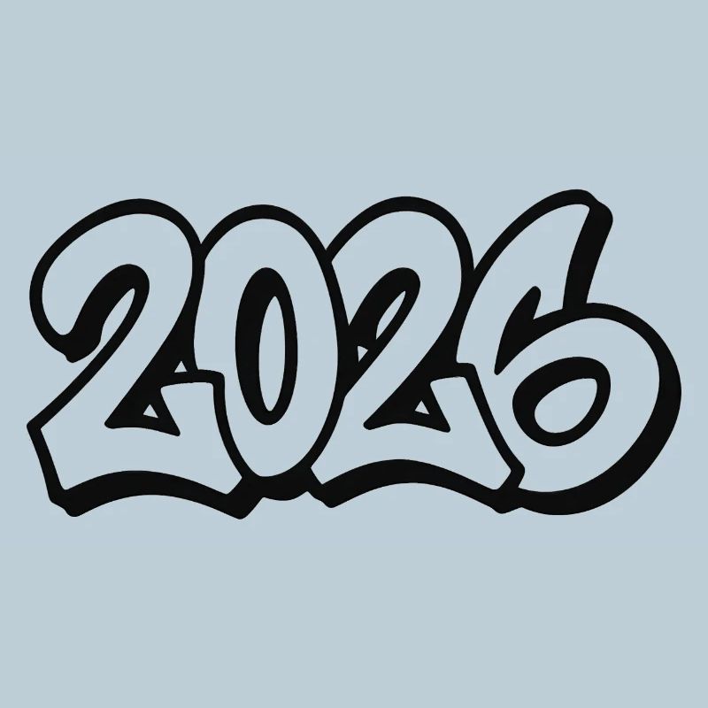 Année 2026 Conception de graffitis