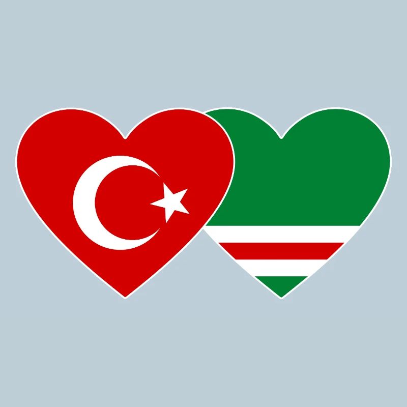 Turkey Chechnya Flag Heart
