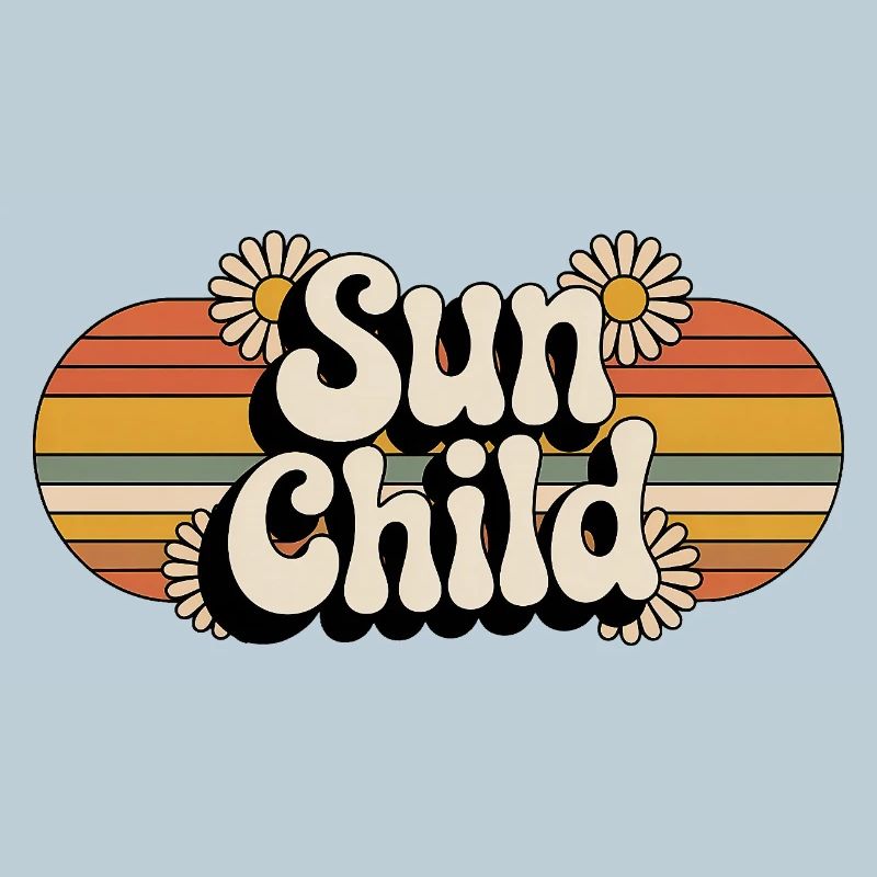 Sun Child Retro Design 70s 80s