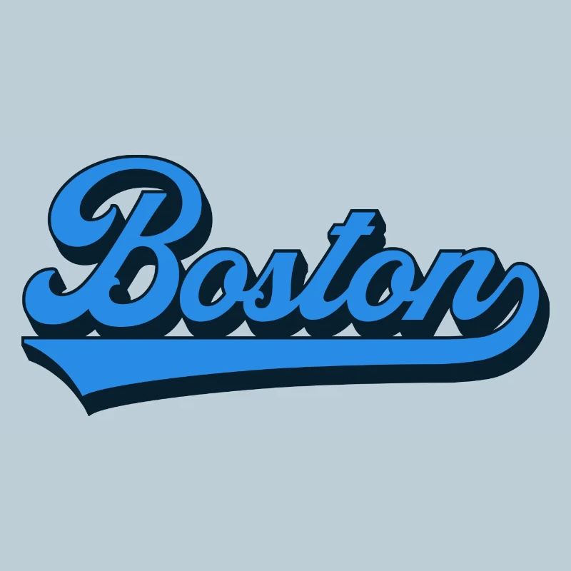 Boston Blue Script Retro
