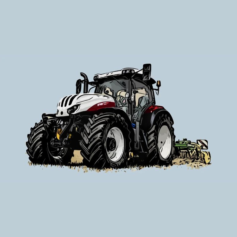 Traktor Steyr 6145 bei der Arbeit