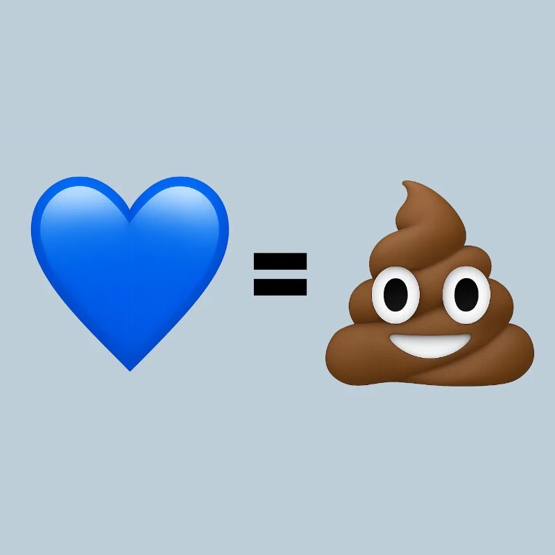 AfD is shit - 💙 = 💩 (Bright Design)