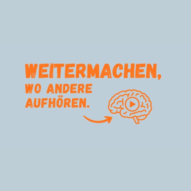 Weitermachen Spruch Gehirn-Icon