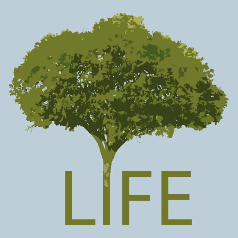 Arbre et Vie – Silhouette Verte