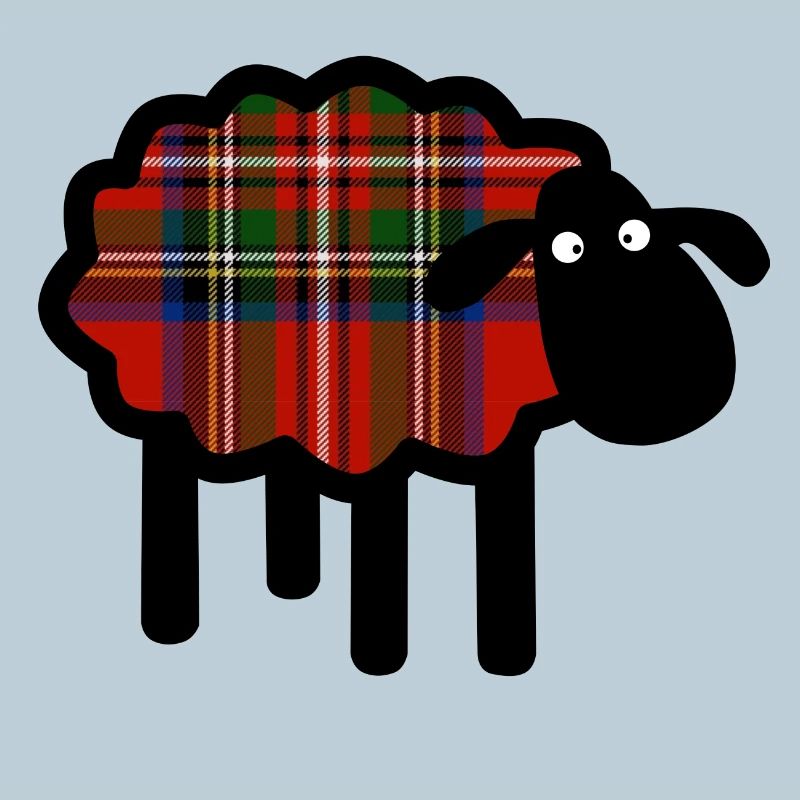 Cute tartan sheep