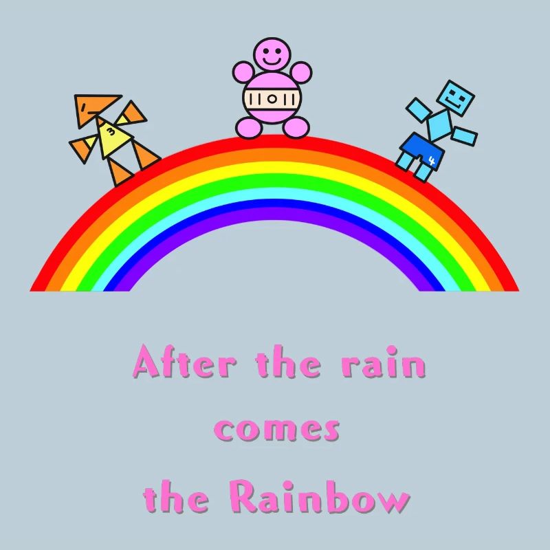 Nach dem Regenregenbogen-Arc