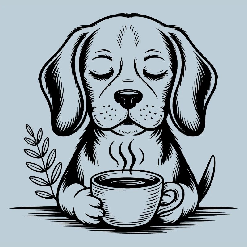 Coffee Dog - Cool Coffee Logo