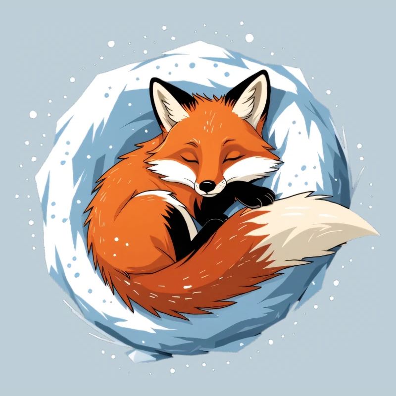 Winterfuchs im Eiskreis