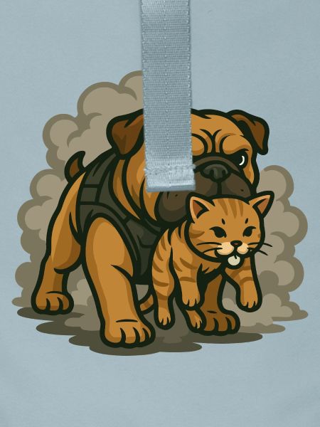 Guard Dog and Cat Duo