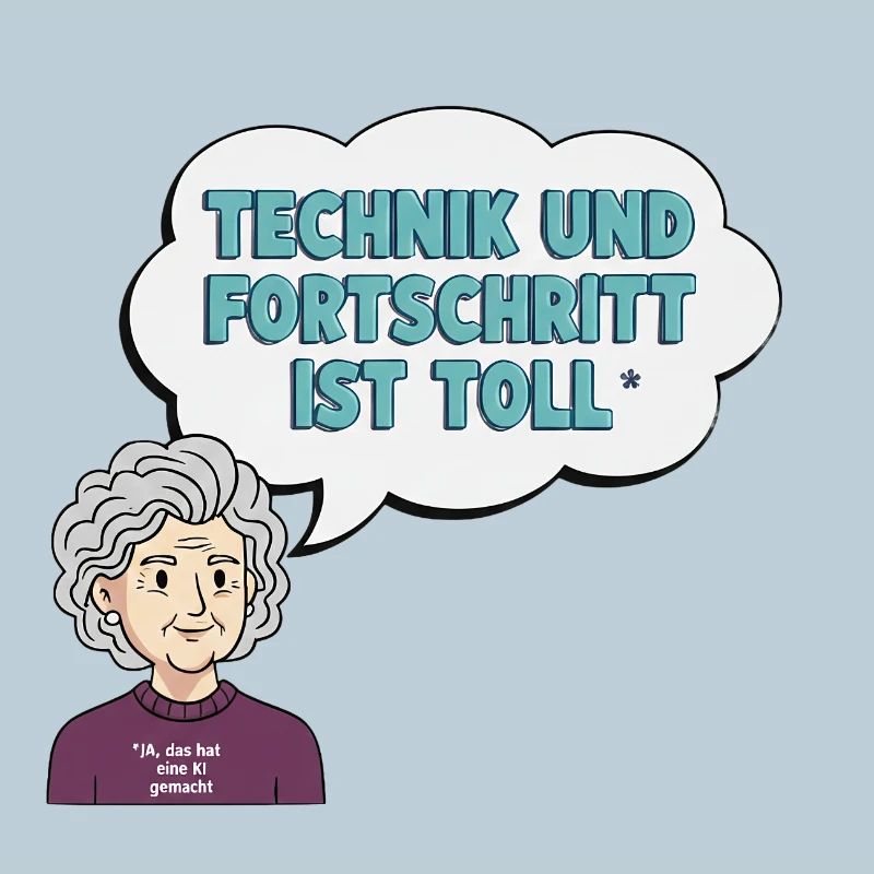 Technikliebe mit Oma Comic