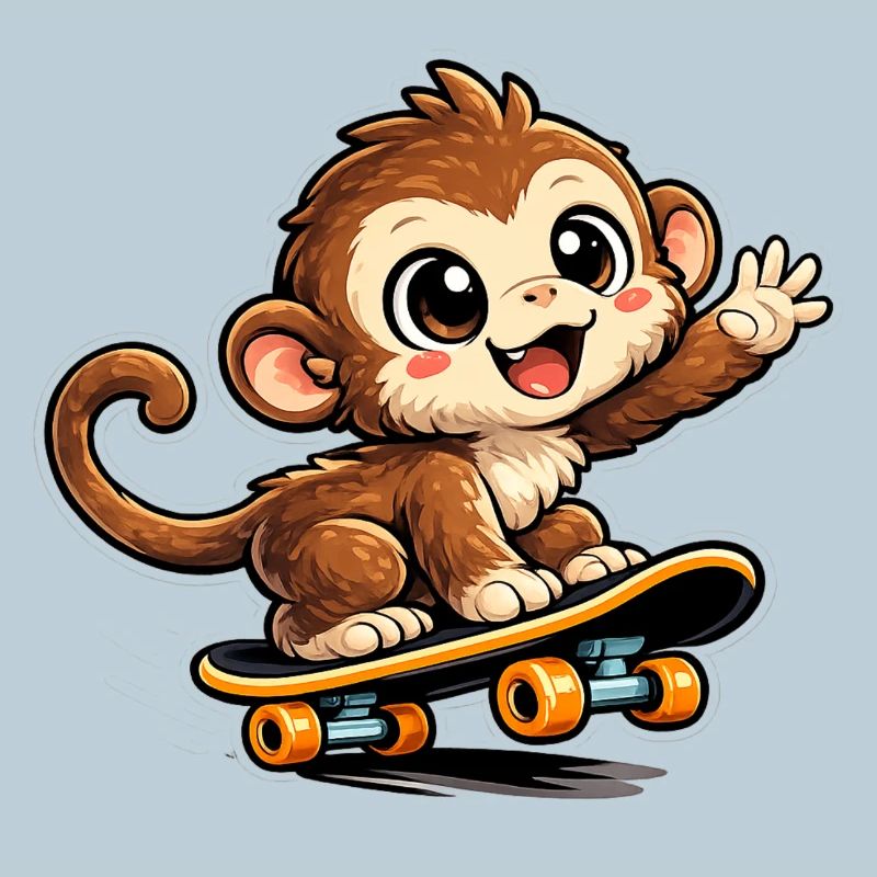 Skate Monkey Cartoon
