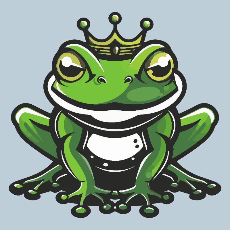 Frosch Kopf Krone