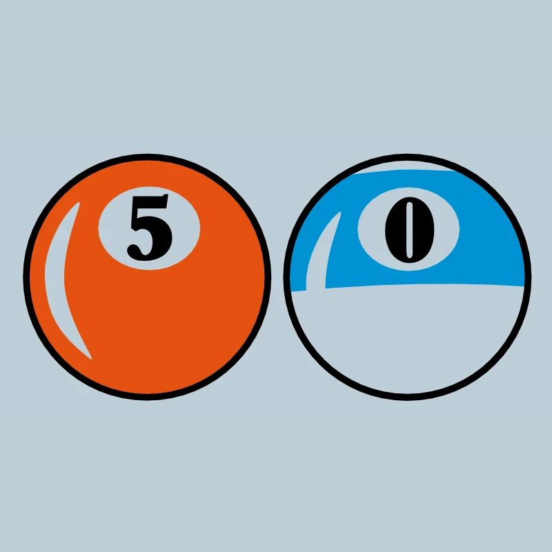 Boules de billard - 50 ans anniversaire