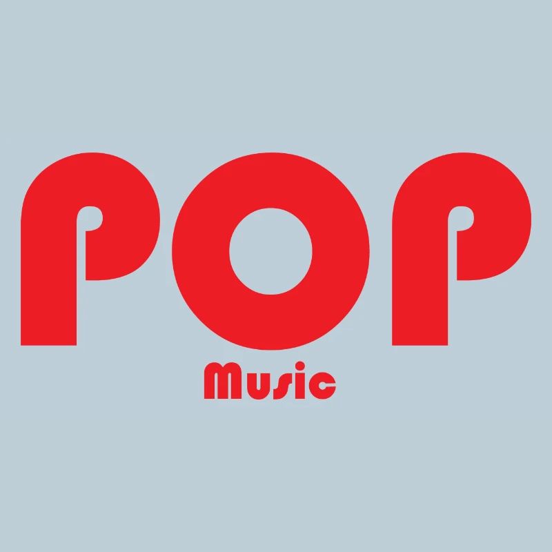 Conception de musique POP rétro rouge