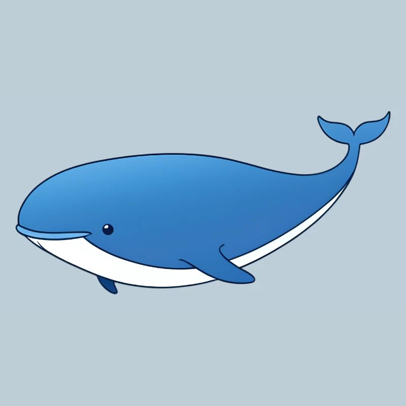 Dessin animé de la Baleine Bleue