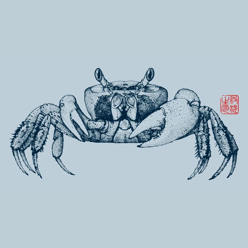 Winker crab with kanji stamp