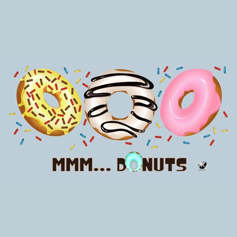 Glazed Donuts with Sprinkles Illustration