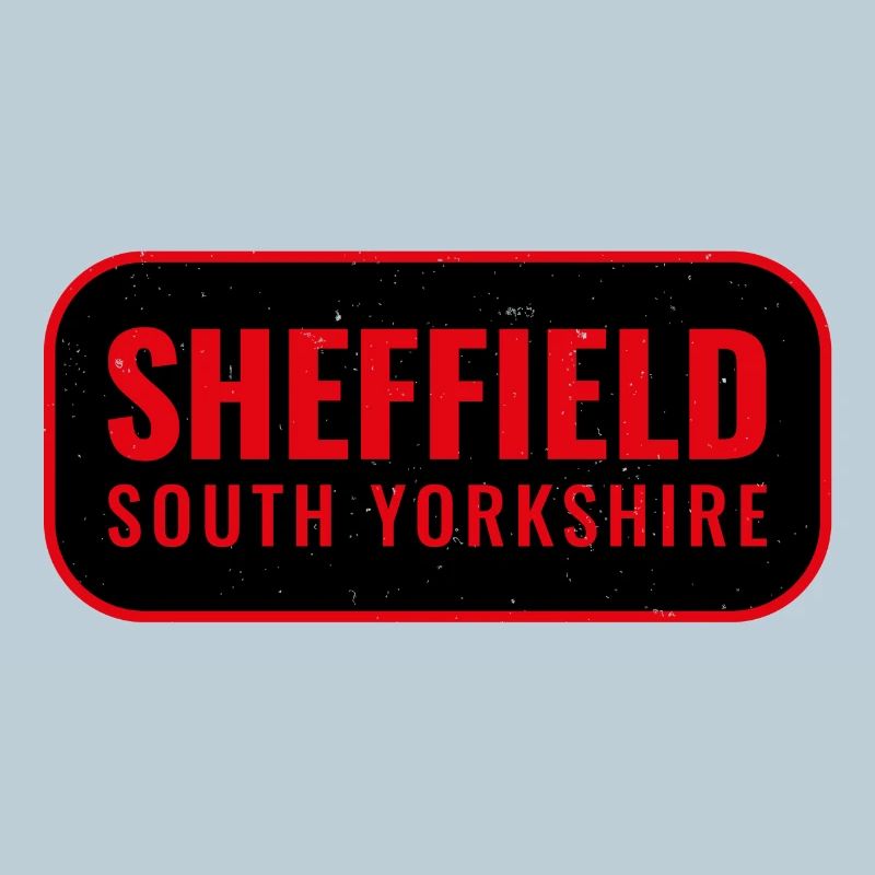 Sheffield Süd Yorkshire Retro Schild