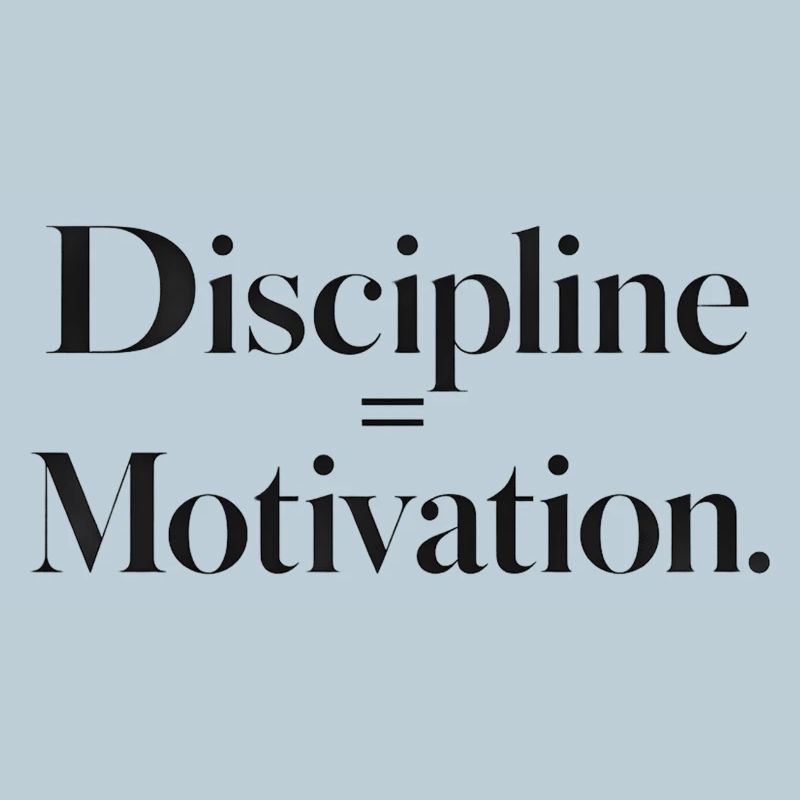 Disziplin Motivation Typografie