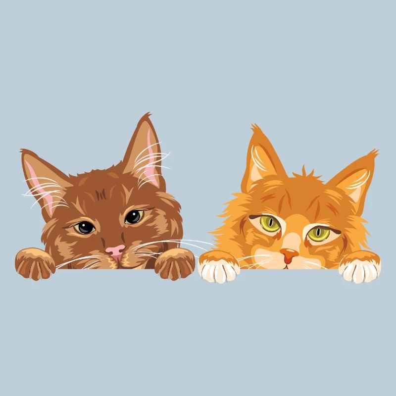 Peeking_cute_two_ginger_cats