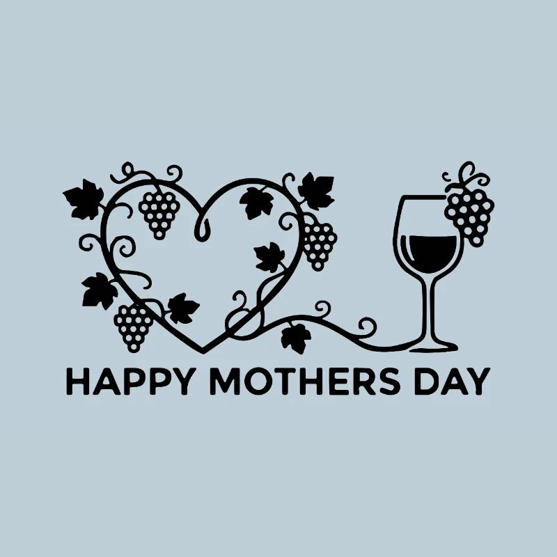 Happy Mothers Day Wein Herz Muttertag