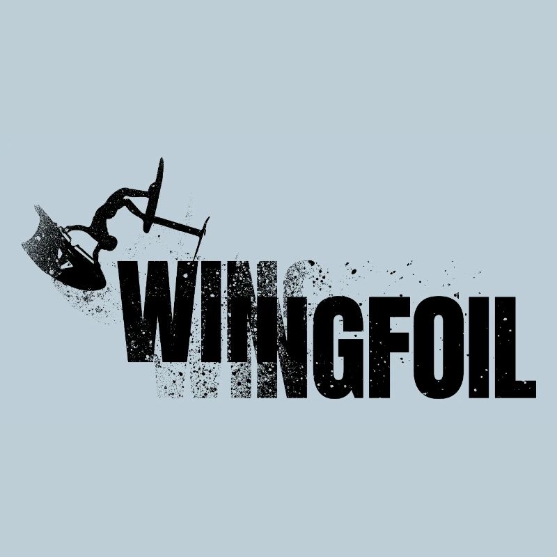 Wingfoiler mit Schriftzug