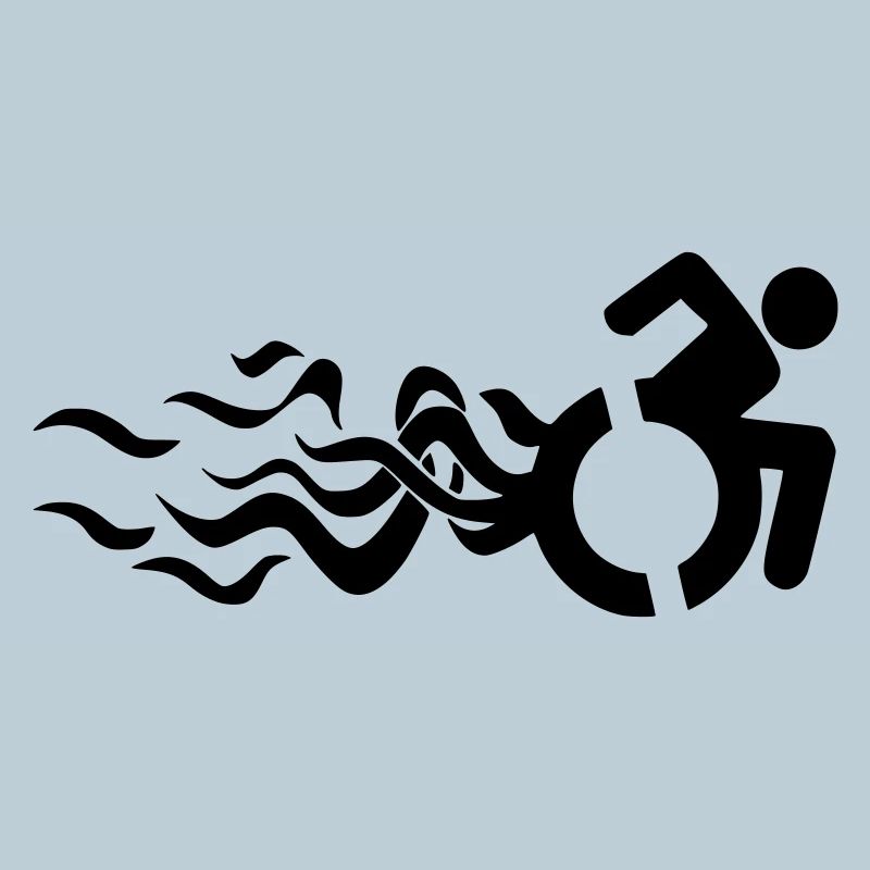 Flammendes Rollstuhlsymbol *
